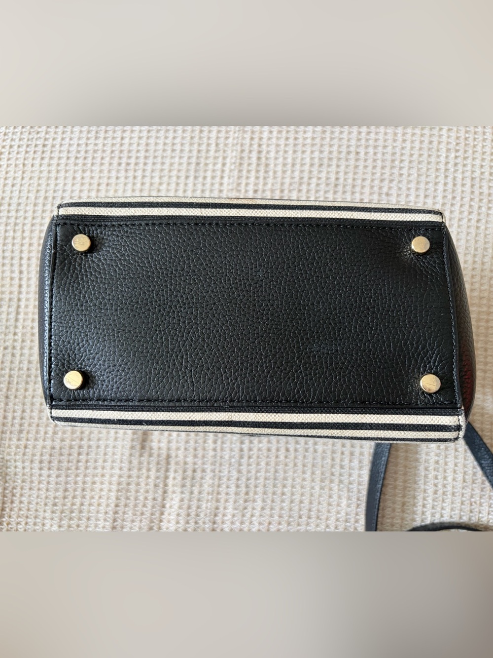 Kate Spade New York Houston Street Fabric Leo Satchel Striped Crossbody - Picture 12 of 15